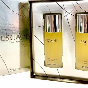Calvin Klein Escape for Men Perfume Set - Silver and Gold